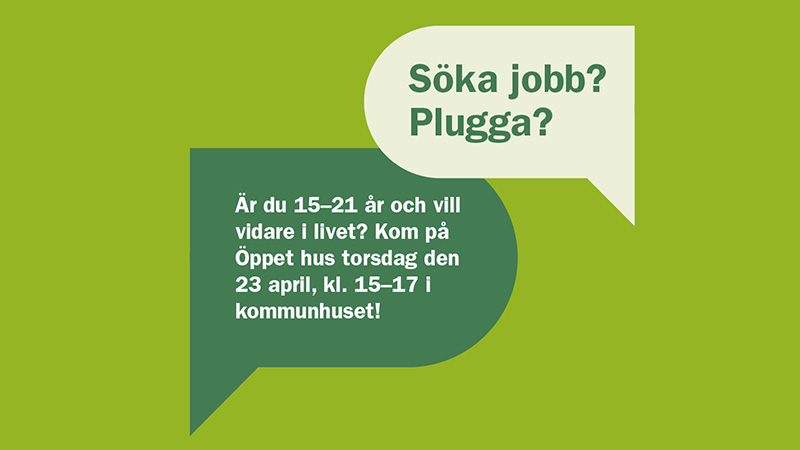 Information om att ungdomar kan få hjälp att söka jobb eller studier.