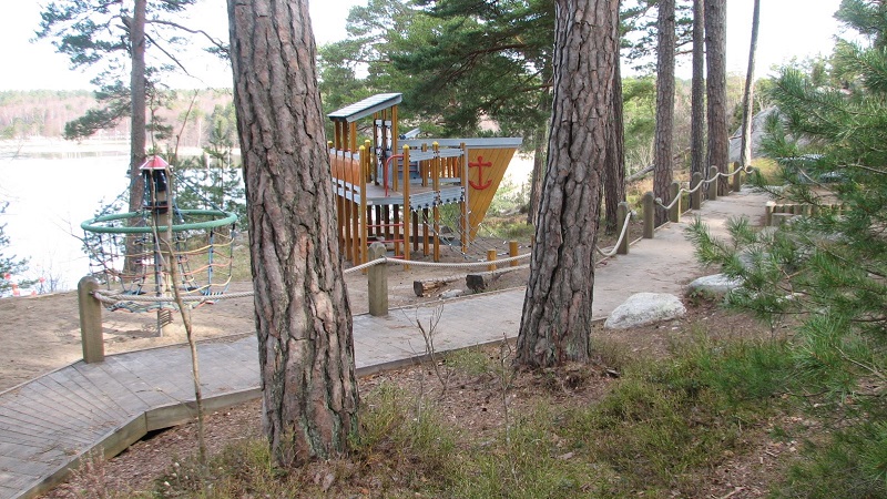 En del av lekplatsen på Dalarö