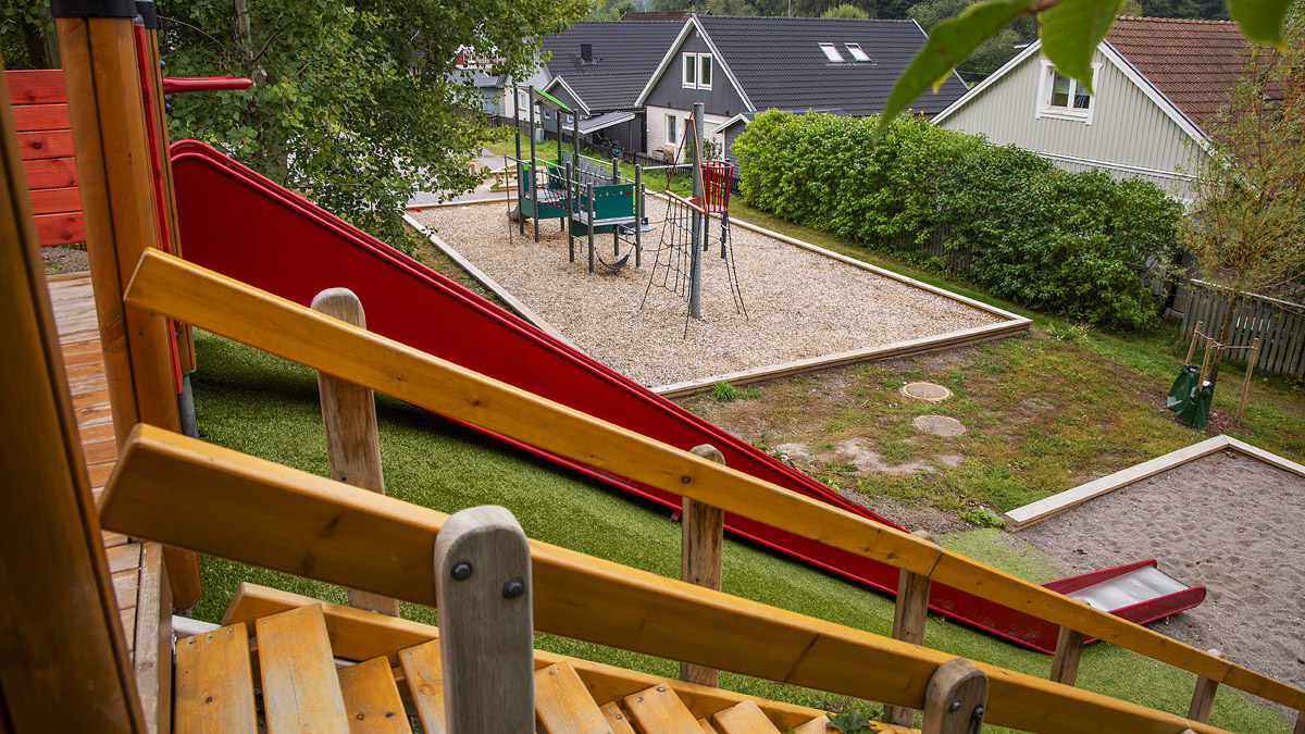 Rutschkana på Vendelsögårdslekplats