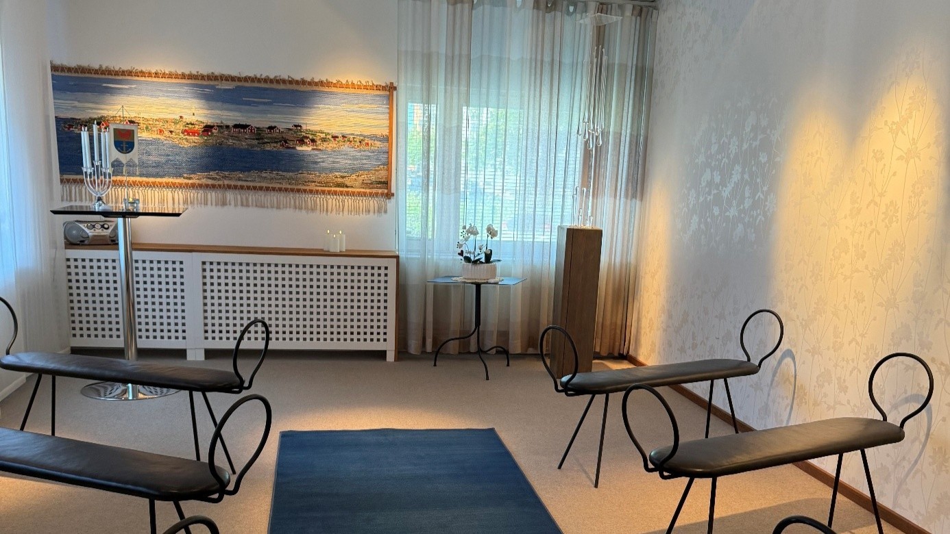 Vigselrummet i Haninge kommunhus.