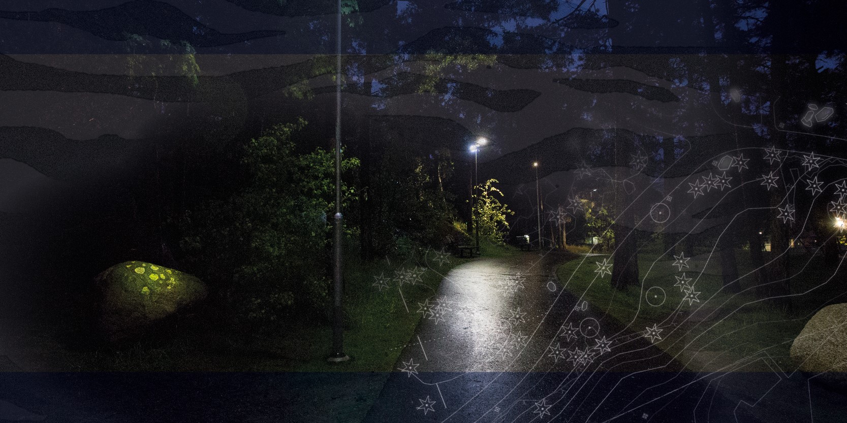 Återsken i Haninge Kulturhuspark.